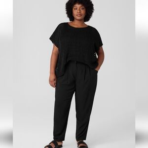 Eileen Fisher 100% Silk Georgette Crepe Carrot Pant